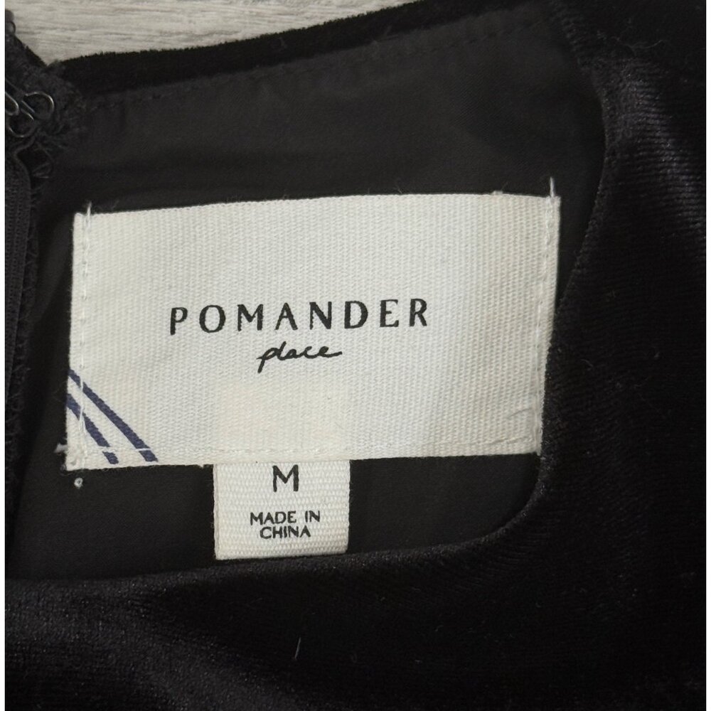 Tuckernuck Pomander Place Black Velvet Lillith Dress Gold Embroider Lace Size M - Picture 6 of 10